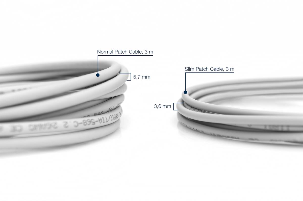 EU Product - Patchkabel CAT 6A U/FTP Slim  1m grau thumbnail