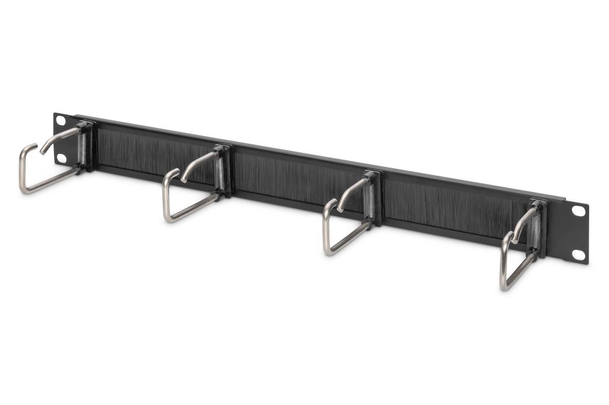 EU Product - Cable Management Panel with Steel Rings and Brush Strip for 482.6 mm (19