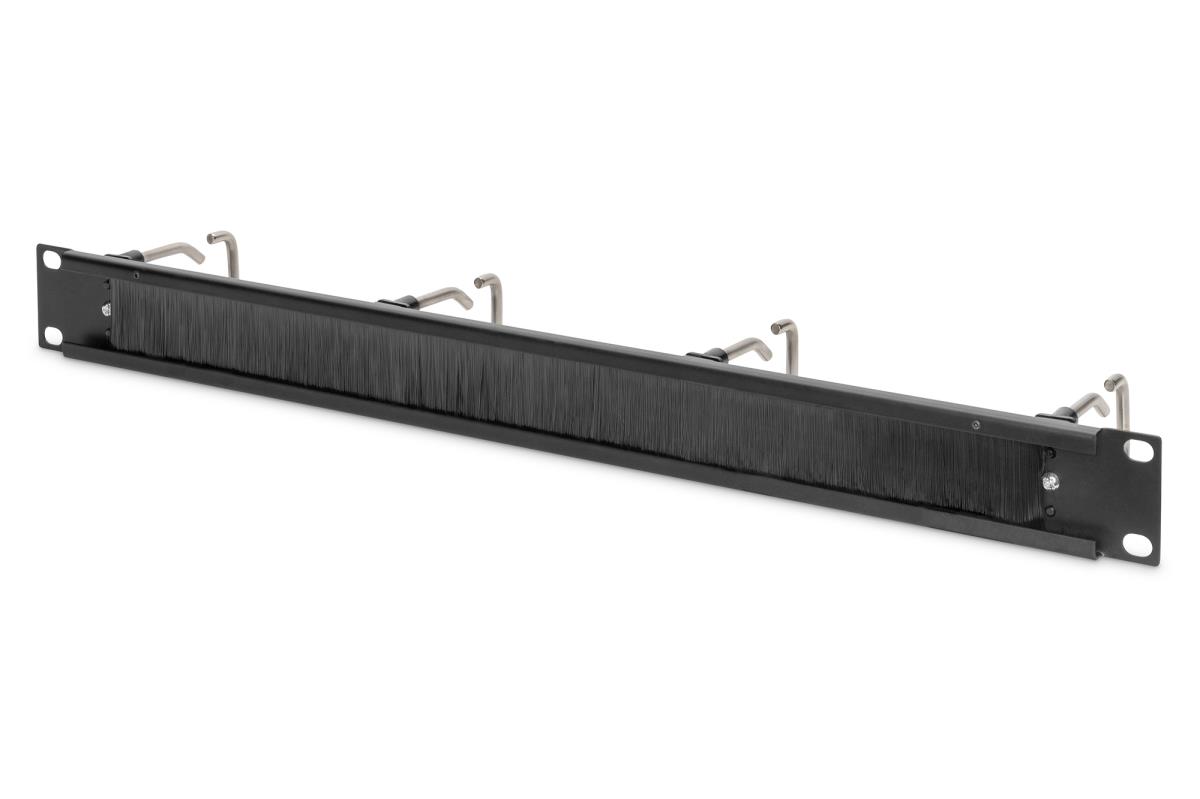 EU Product - Cable Management Panel with Steel Rings and Brush Strip for 482.6 mm (19