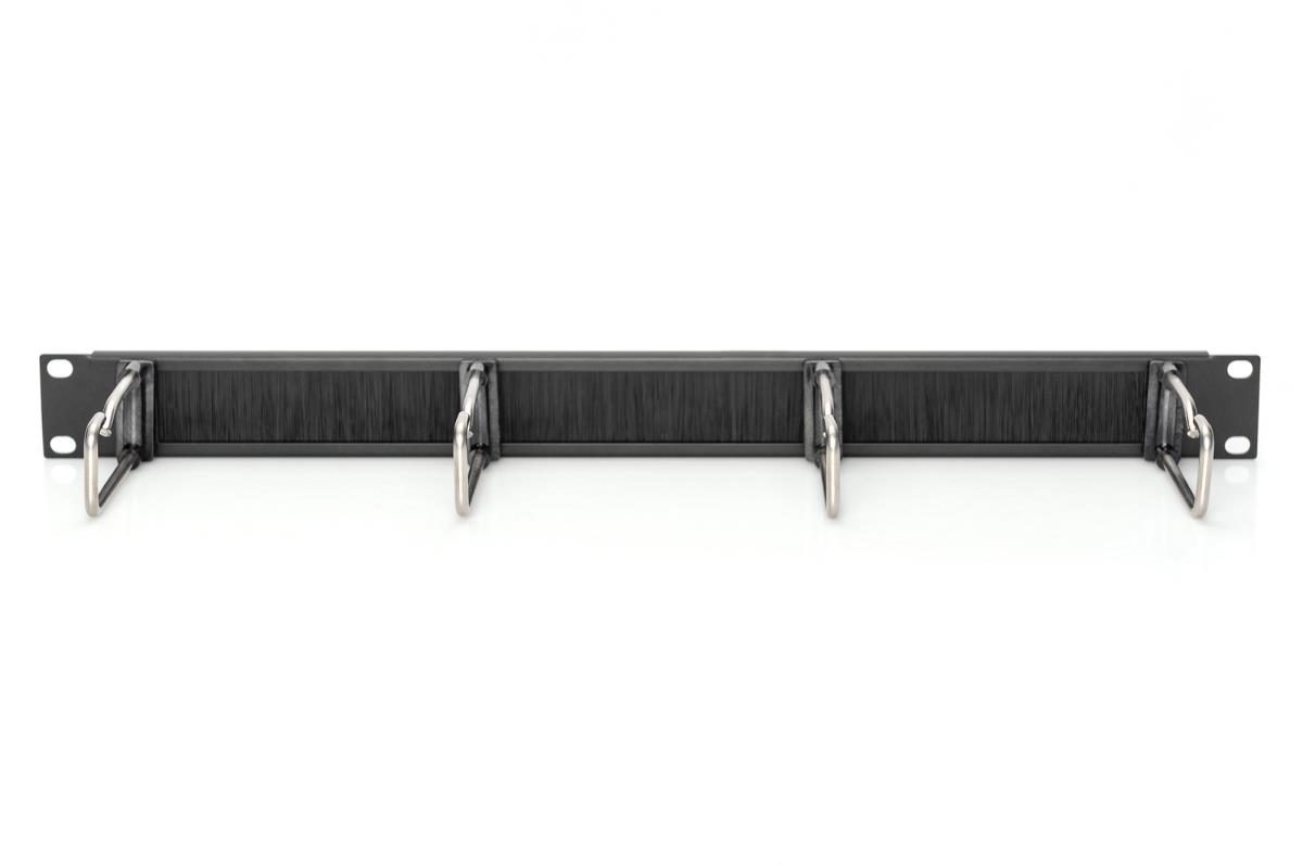 EU Product - Cable Management Panel with Steel Rings and Brush Strip for 482.6 mm (19