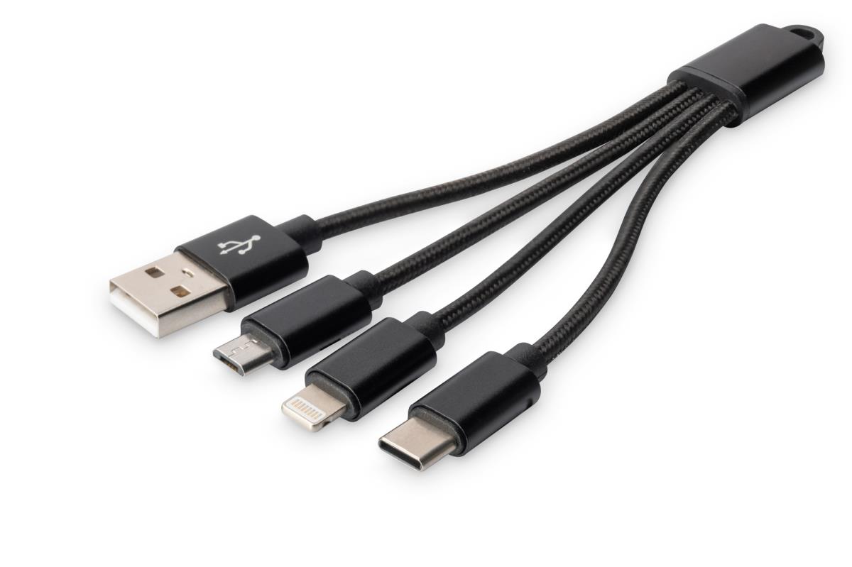 EU Product - 3-in-1 Ladekabel USB A Lightning + Micro USB + USB-C thumbnail