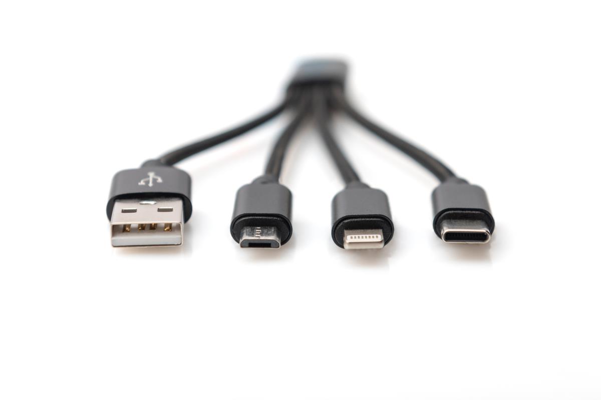 EU Product - 3-in-1 Ladekabel USB A Lightning + Micro USB + USB-C thumbnail