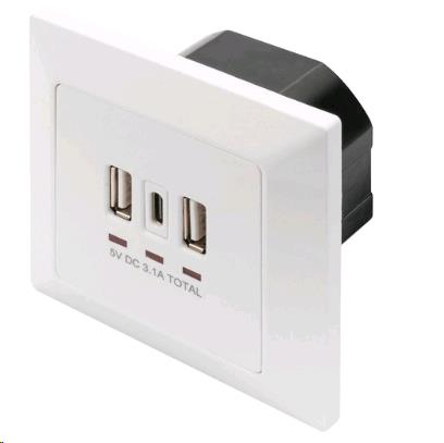 EU Product - Unterputz Ladedose USB 2x USB A 1x USB Type-C, weiss thumbnail