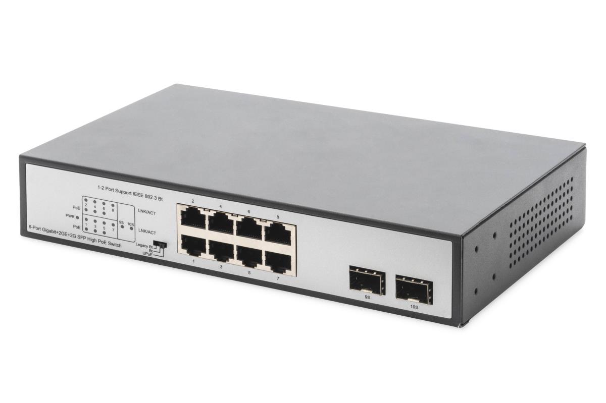EU Product - Switch 8-Port  Gigabit 180W PoE Unmanaged schwarz thumbnail