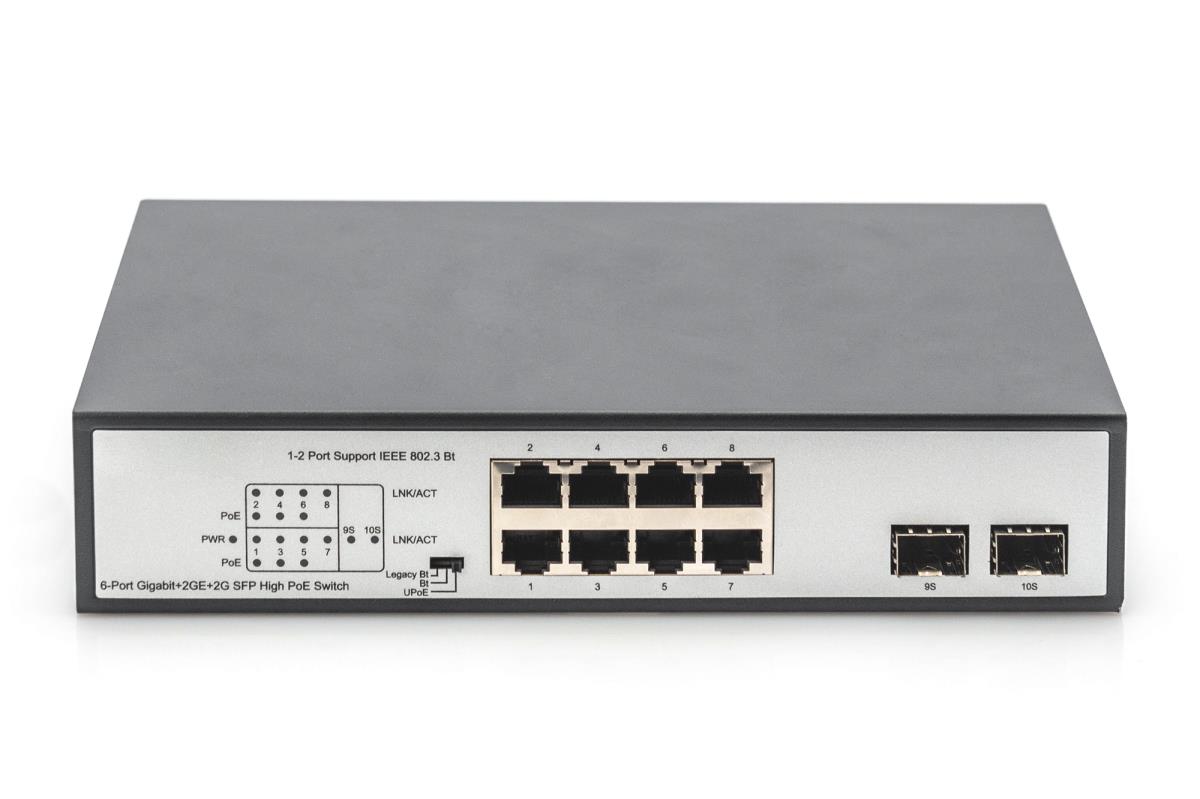 EU Product - Switch 8-Port  Gigabit 180W PoE Unmanaged schwarz thumbnail