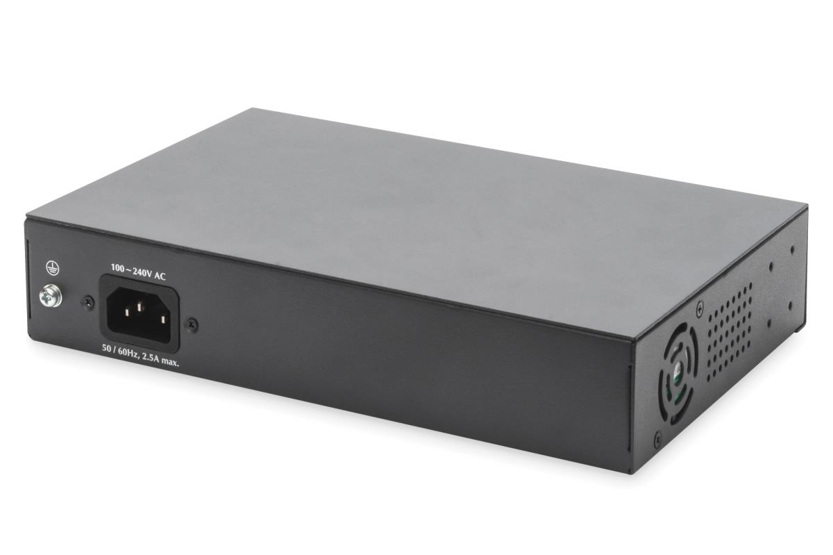 EU Product - Switch 8-Port  Gigabit 180W PoE Unmanaged schwarz thumbnail