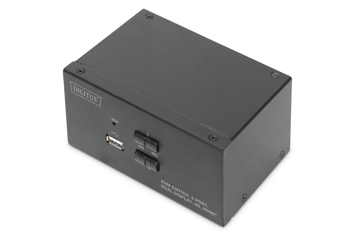 EU Product - KVM Switch, 2-Port, Dual-Display. 4K, HDMI thumbnail