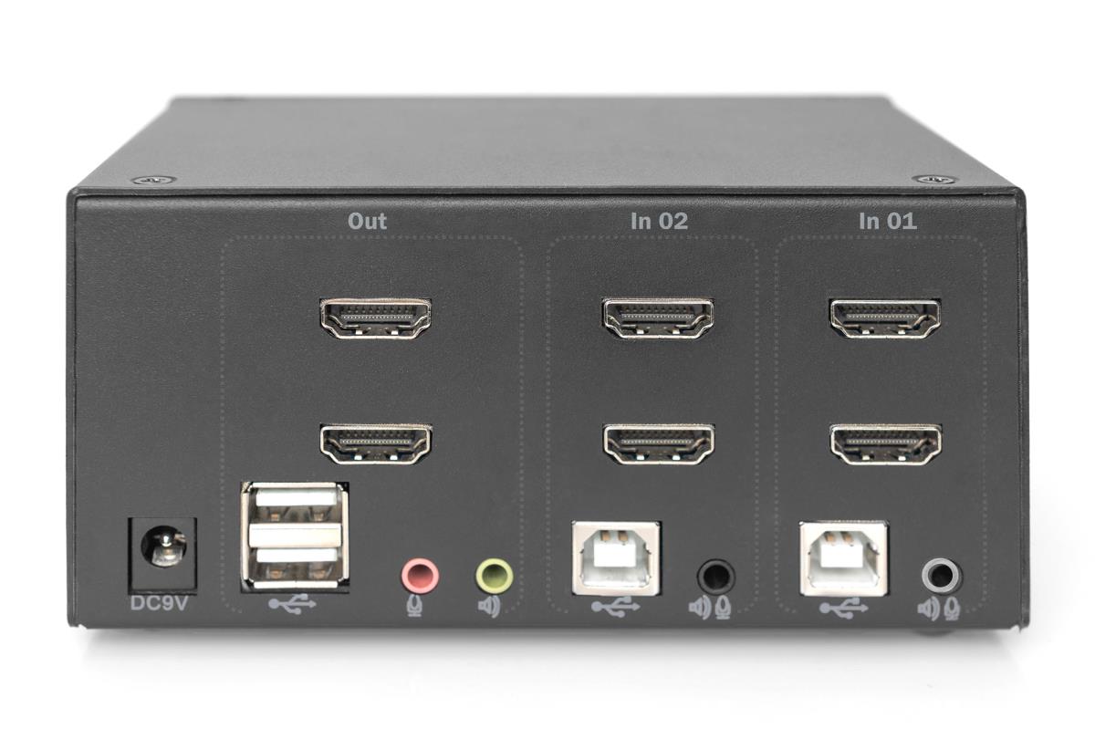 EU Product - KVM Switch, 2-Port, Dual-Display. 4K, HDMI thumbnail