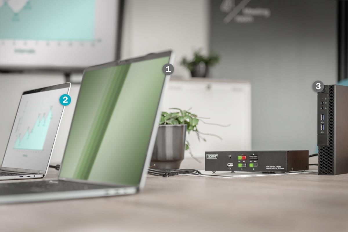 EU Product - KVM Switch, 4-Port, Single-Display, 4K, HDMI thumbnail