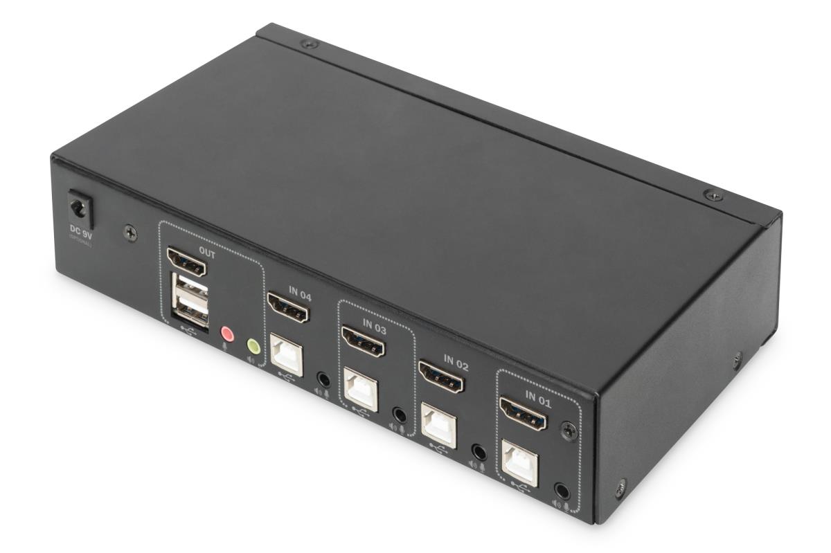 EU Product - KVM Switch, 4-Port, Single-Display, 4K, HDMI thumbnail
