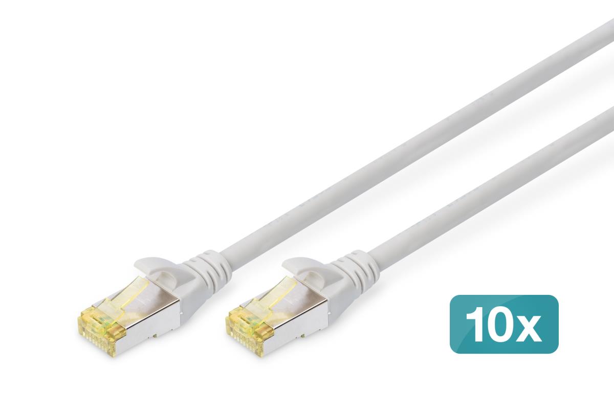 CAT 6A S/FTP CORD X10 0.5M GRY thumbnail