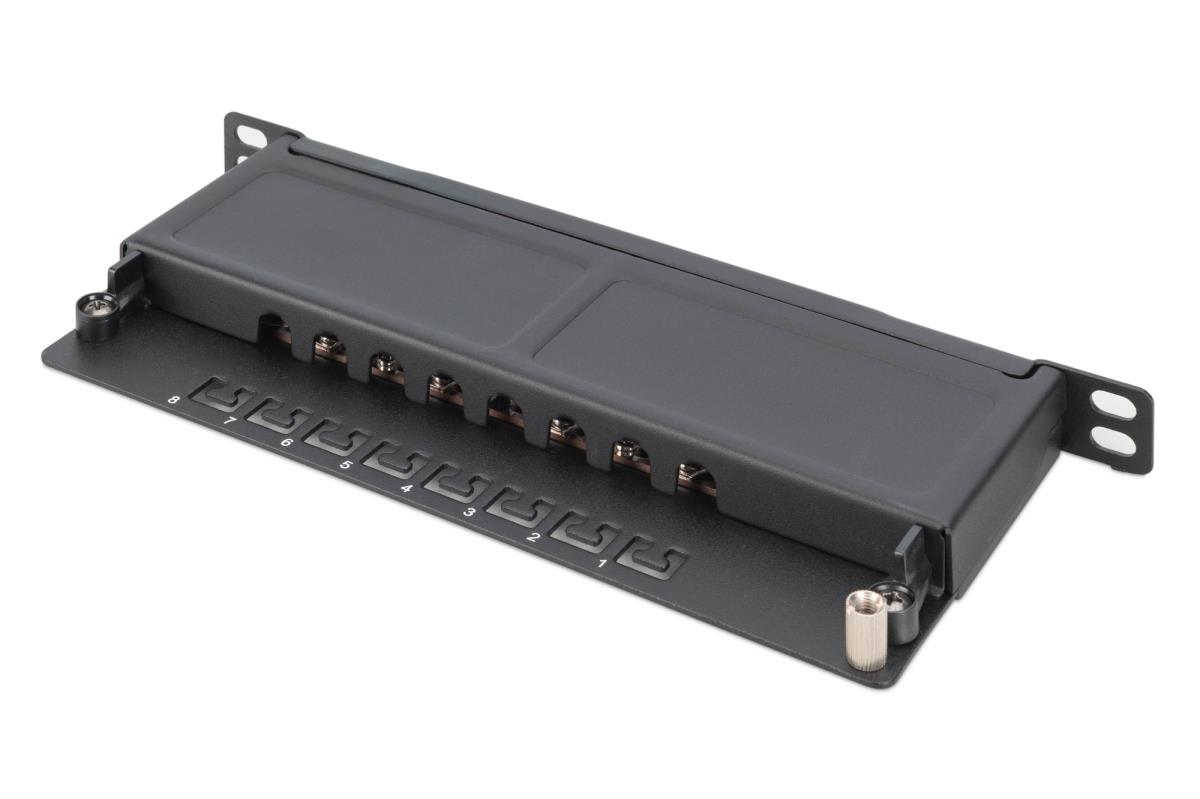 EU Product - CAT 6A Slim Patch Panel, shielded, 8-port, 0.5 U, 10