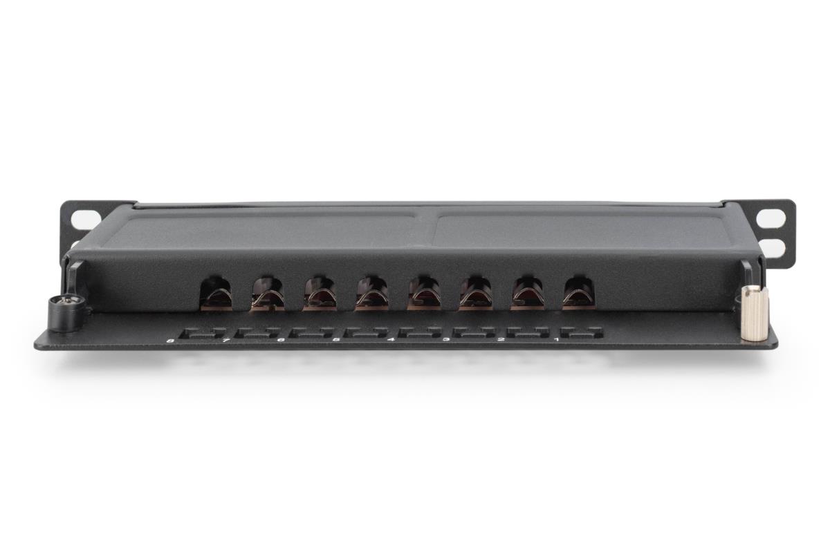 EU Product - CAT 6A Slim Patch Panel, shielded, 8-port, 0.5 U, 10