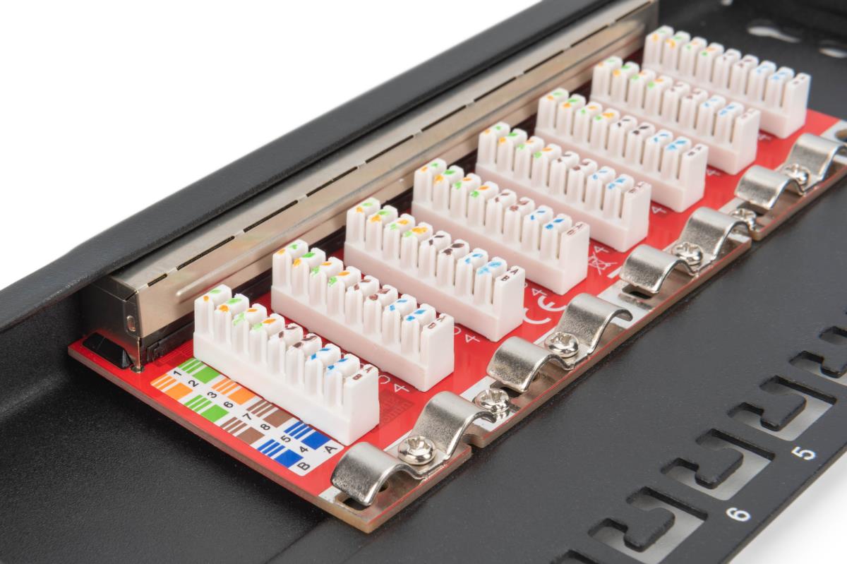 EU Product - CAT 6A Slim Patch Panel, shielded, 8-port, 0.5 U, 10