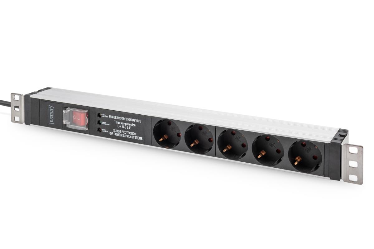 EU Product - PDU 1HE   5x Schuko 16A Ausg�nge 230V/16A schwarz thumbnail