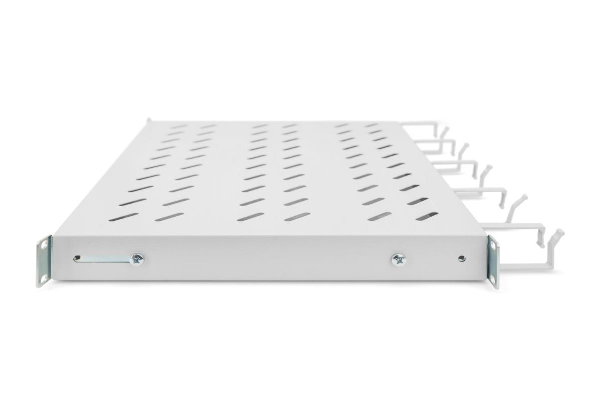EU Product - Rack acc Shelf with Cable Guide 1HE Grey - Steel thumbnail