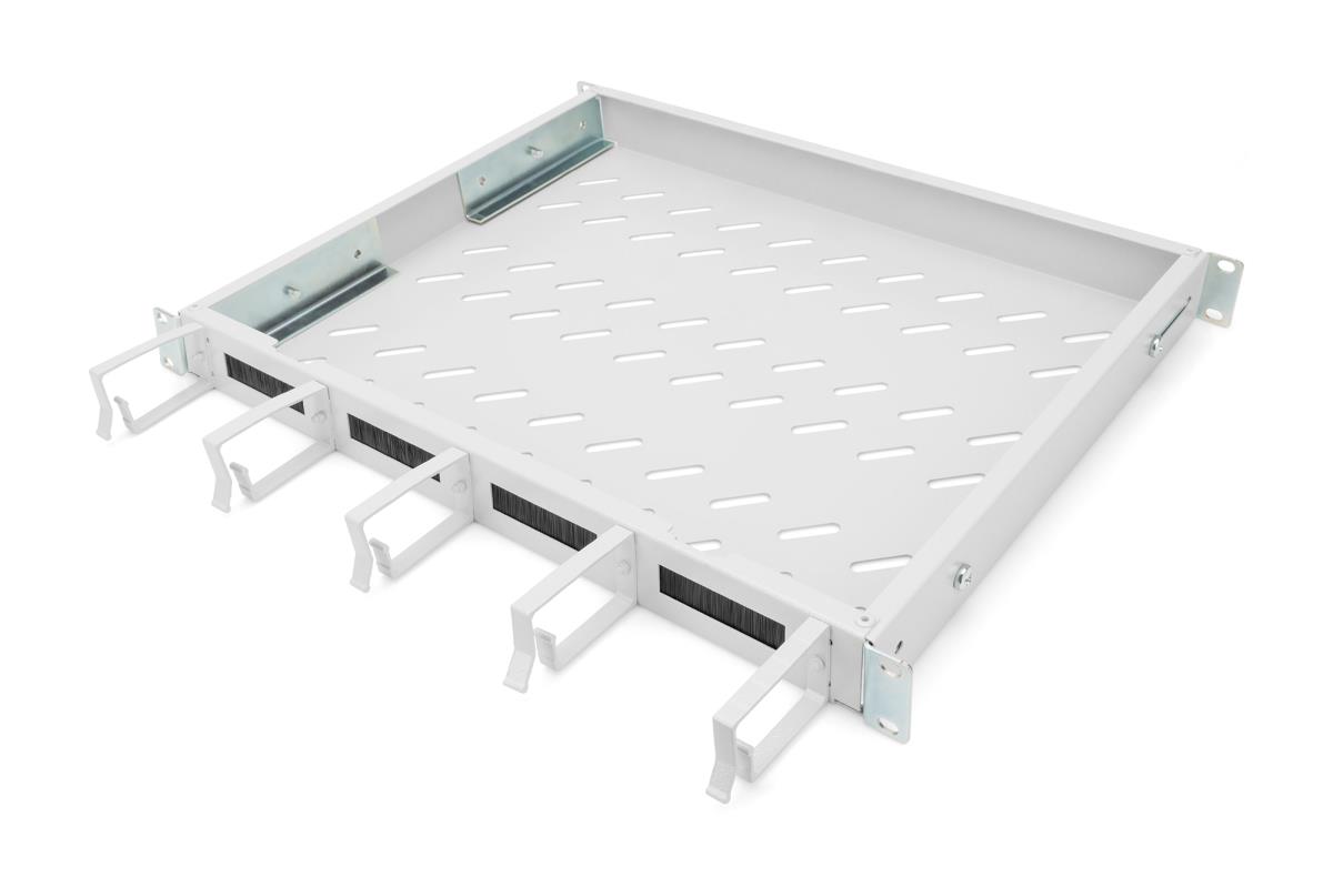 EU Product - Rack acc Shelf with Cable Guide 1HE Grey - Steel thumbnail