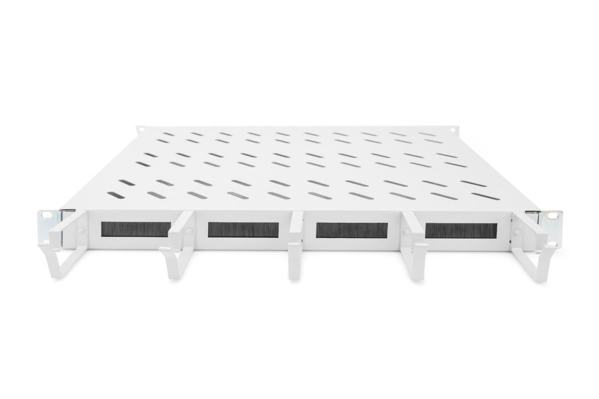 EU Product - Rack acc Shelf with Cable Guide 1HE Grey - Steel thumbnail
