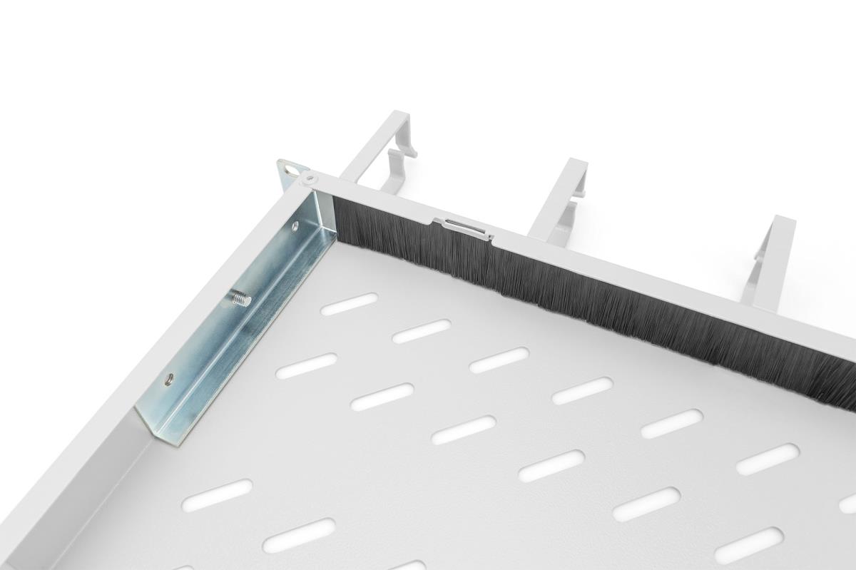 EU Product - Rack acc Shelf with Cable Guide 1HE Grey - Steel thumbnail