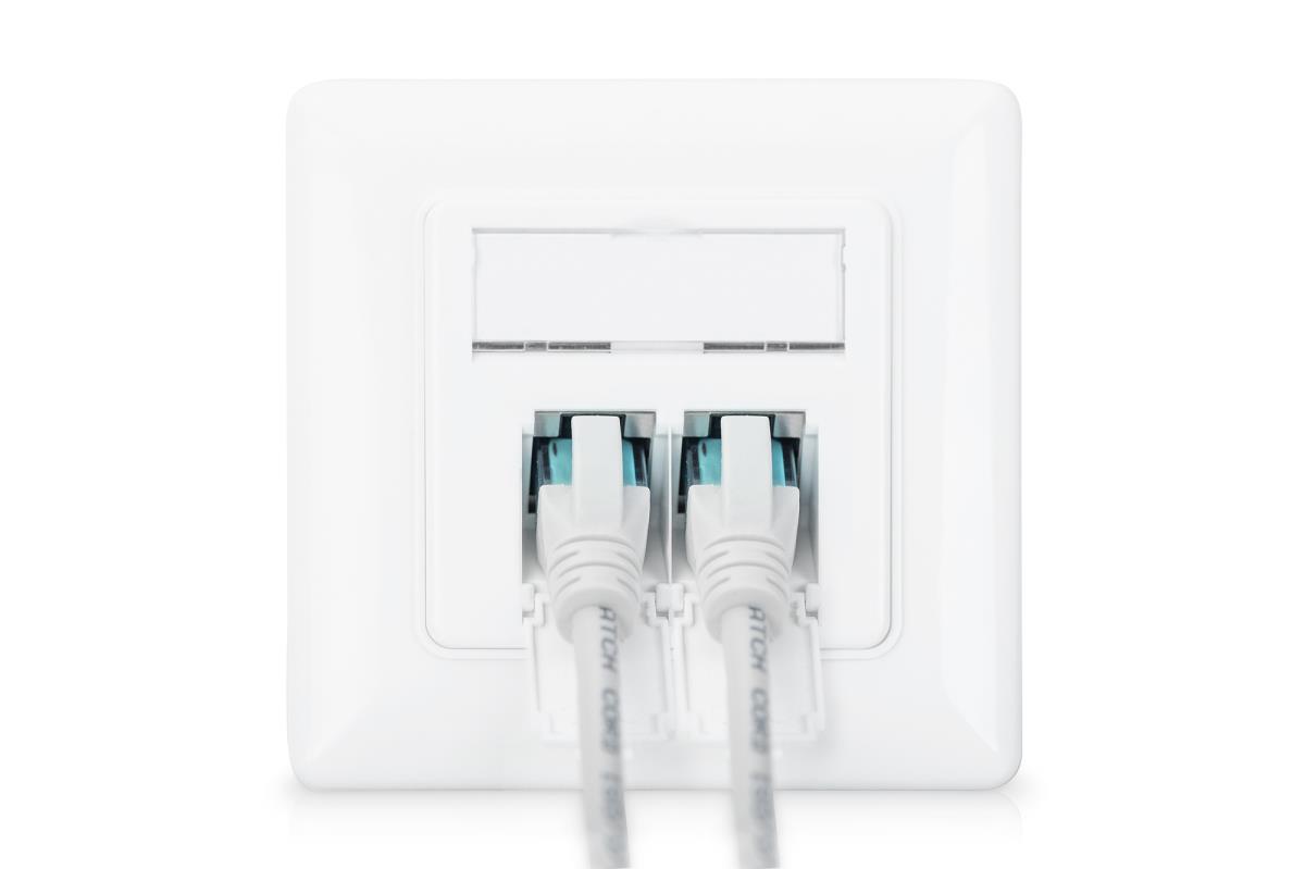 EU Product - CAT 6A class EA network socket, design-compatible, shielded, flush-mounted, 4 directions thumbnail