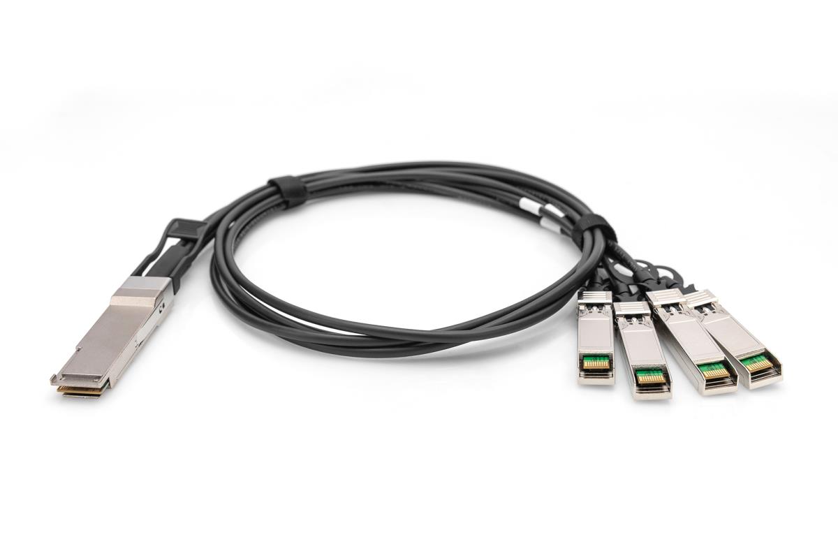 EU Product - Kabel QSFP+ to 4XSFP+ 40G DAC  1.0m schwarz thumbnail