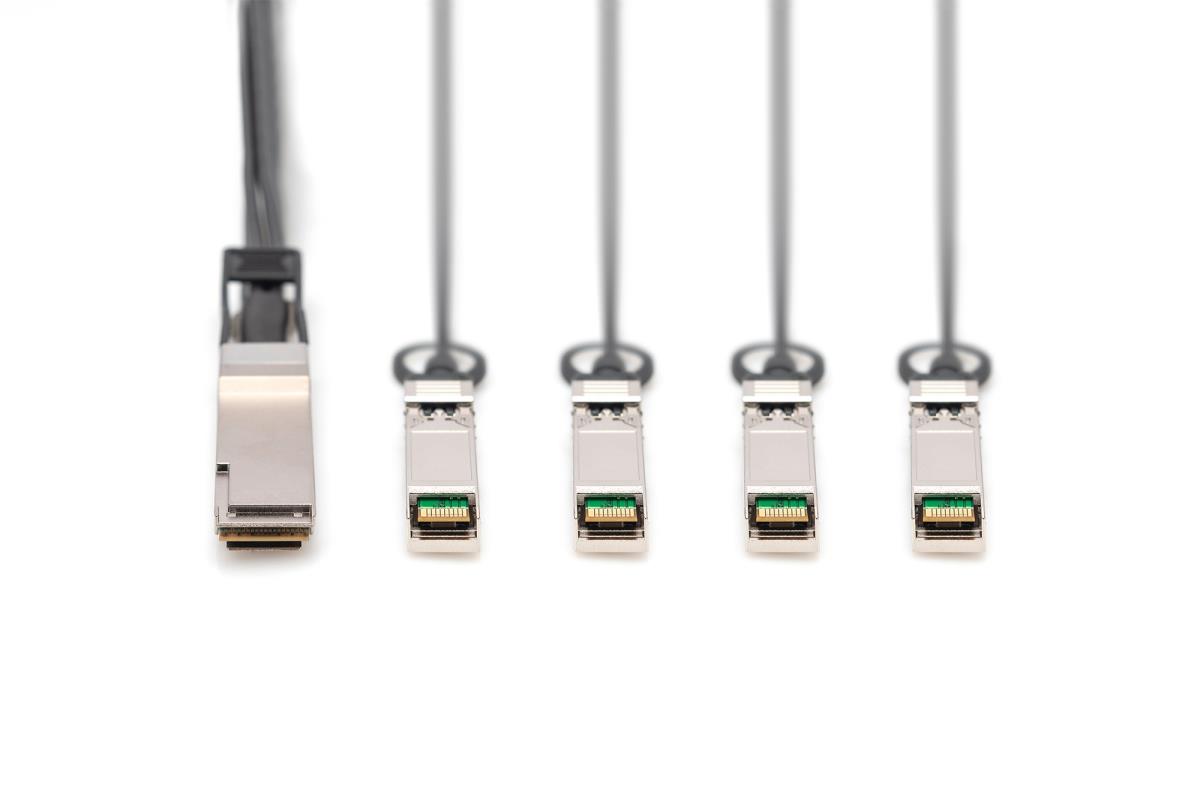 EU Product - Kabel QSFP+ to 4XSFP+ 40G DAC  2.0m schwarz thumbnail