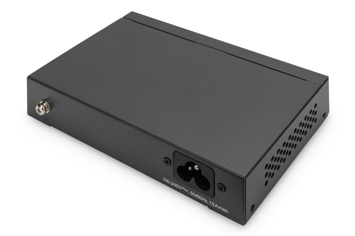 EU Product - Switch 4-Port  Gigabit 60W  PoE Unmanaged schwarz thumbnail