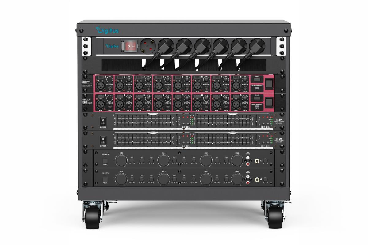 UNI 19-INCH RACK WITH CASTORS 8U thumbnail