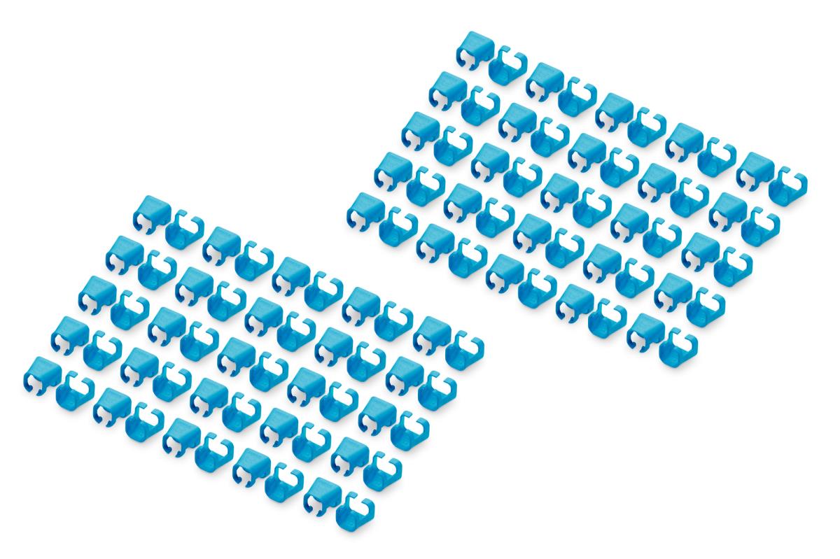 EU Product - Farbclips f�r Patchkabel RJ45 100 St�ck blau thumbnail