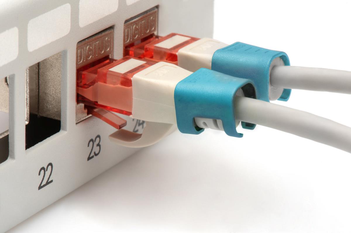 EU Product - Farbclips f�r Patchkabel RJ45 100 St�ck blau thumbnail