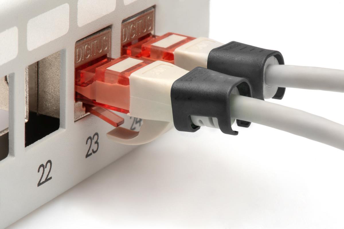 EU Product - Farbclips f�r Patchkabel RJ45 100 St�ck schwarz thumbnail
