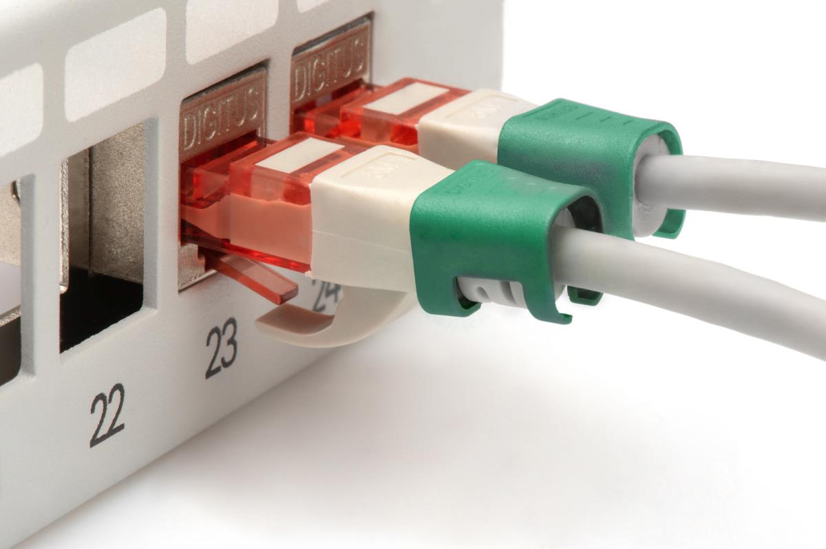 EU Product - Farbclips f�r Patchkabel RJ45 100 St�ck gr�n thumbnail