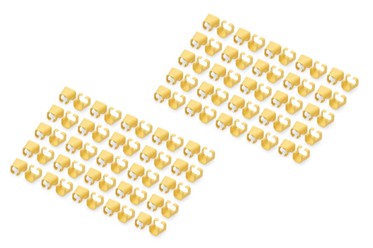 EU Product - Farbclips f�r Patchkabel RJ45 100 St�ck gelb thumbnail