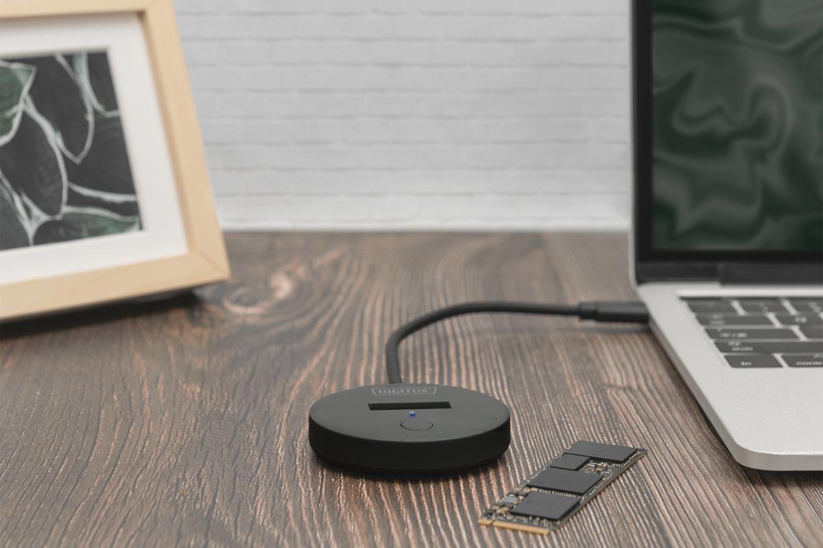 EU Product - Dockingstation USB-C 3.2 -> NVMe/M2 SATA SSD schwarz thumbnail