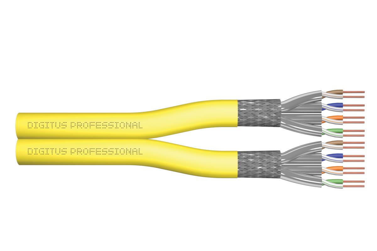 EU Product - Cat.7A S/FTP Verlegekabel,100m,duplex,Dca-s1a d1 a1 thumbnail