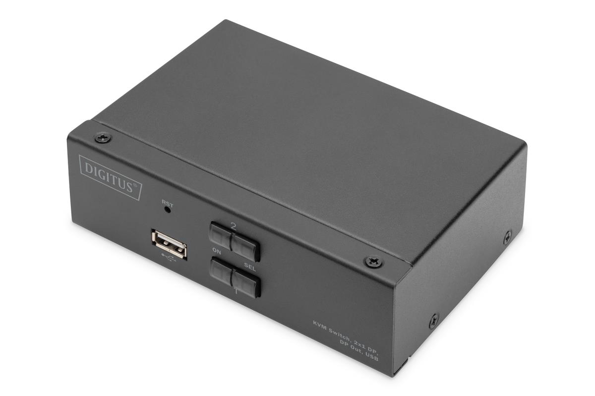 EU Product - KVM Switch, 4K60HZ, 2x1 DP in, 1x DP USB out thumbnail
