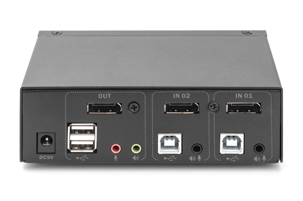 EU Product - KVM Switch, 4K60HZ, 2x1 DP in, 1x DP USB out thumbnail
