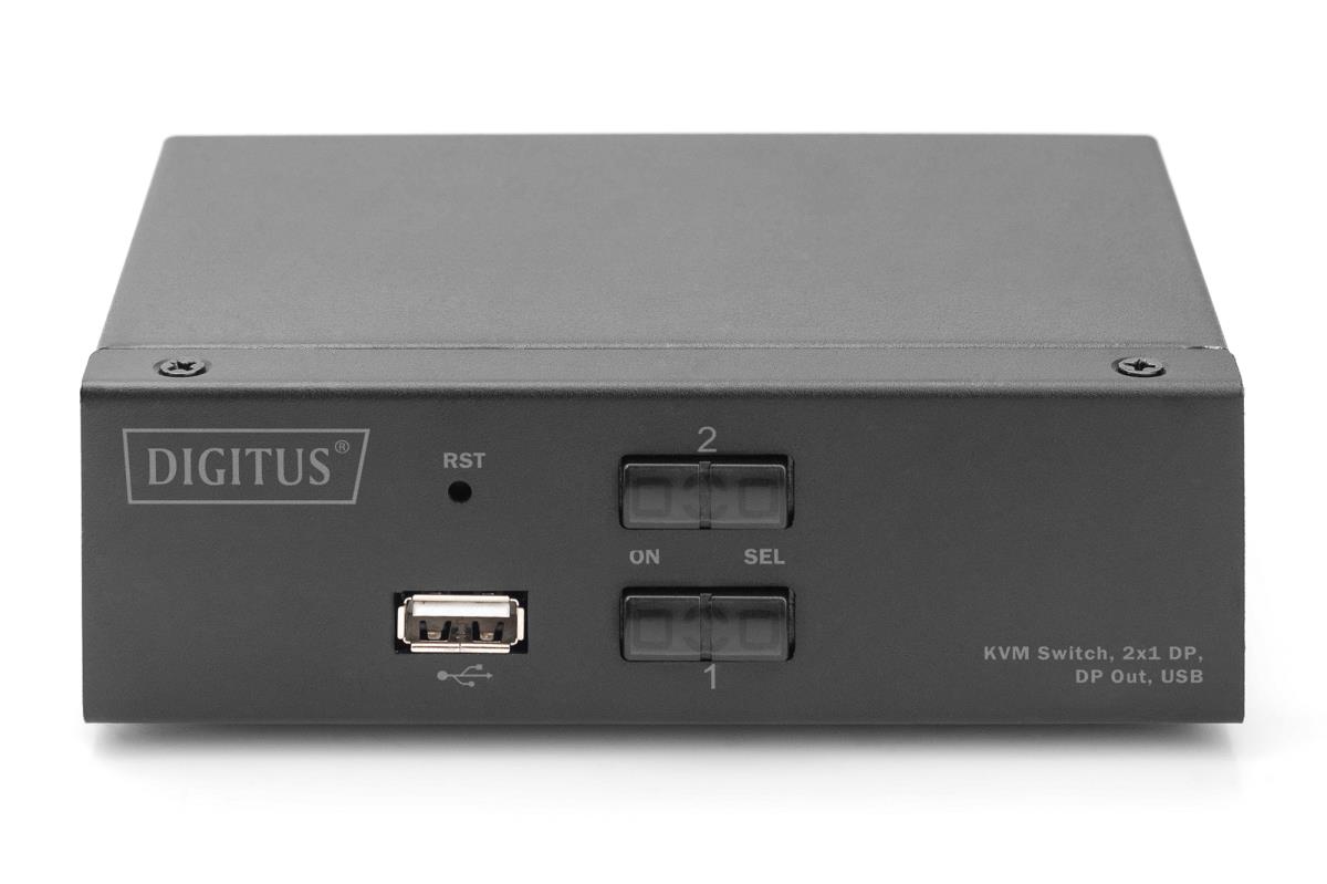 EU Product - KVM Switch, 4K60HZ, 2x1 DP in, 1x DP USB out thumbnail