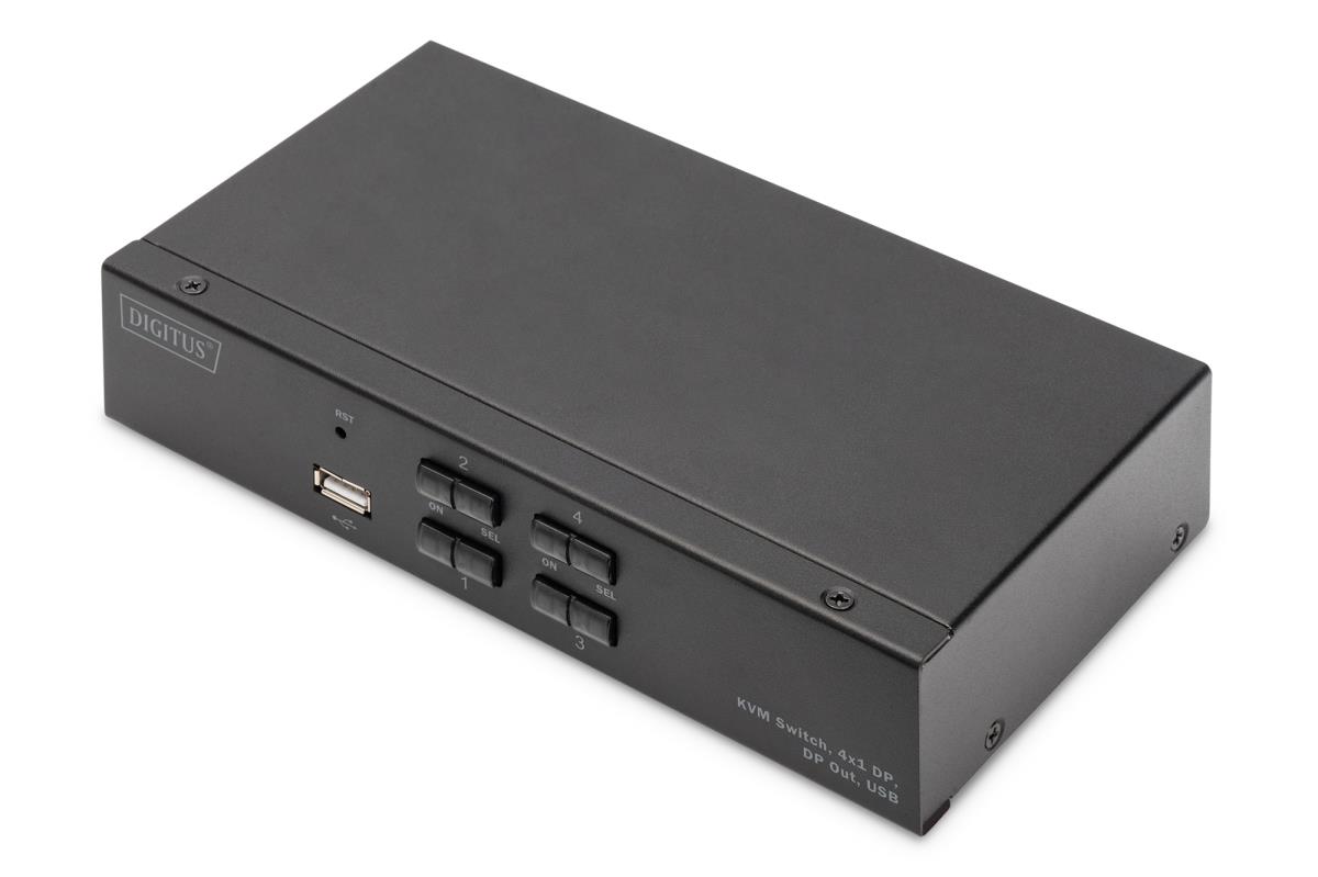 EU Product - KVM Switch, 4K60HZ, 4x1 DP in, 1x DP USB out thumbnail