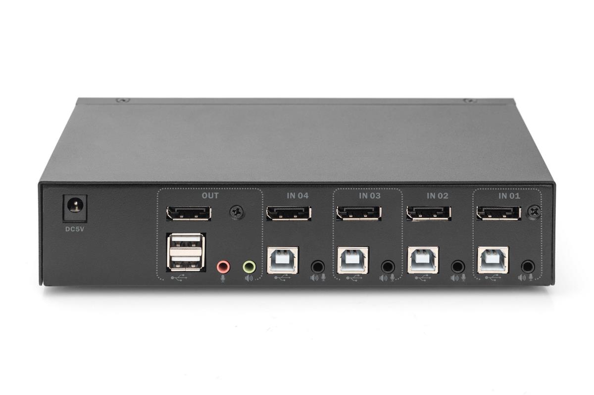 EU Product - KVM Switch, 4K60HZ, 4x1 DP in, 1x DP USB out thumbnail