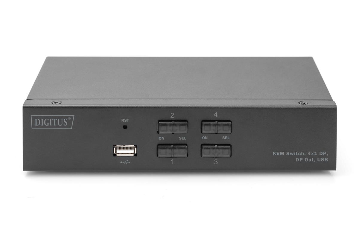 EU Product - KVM Switch, 4K60HZ, 4x1 DP in, 1x DP USB out thumbnail