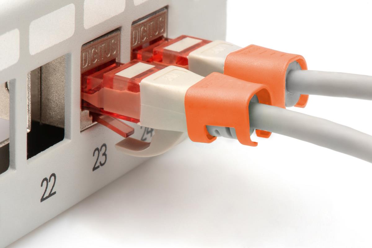 EU Product - Farbclips f�r Patchkabel 100Stk. Orange thumbnail