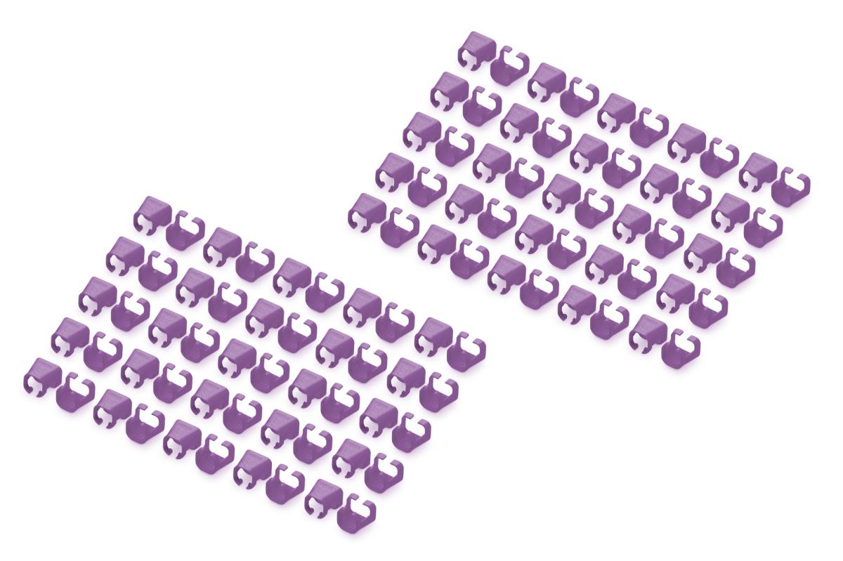 EU Product - Farbclips f�r Patchkabel 100 Stk. Violett thumbnail