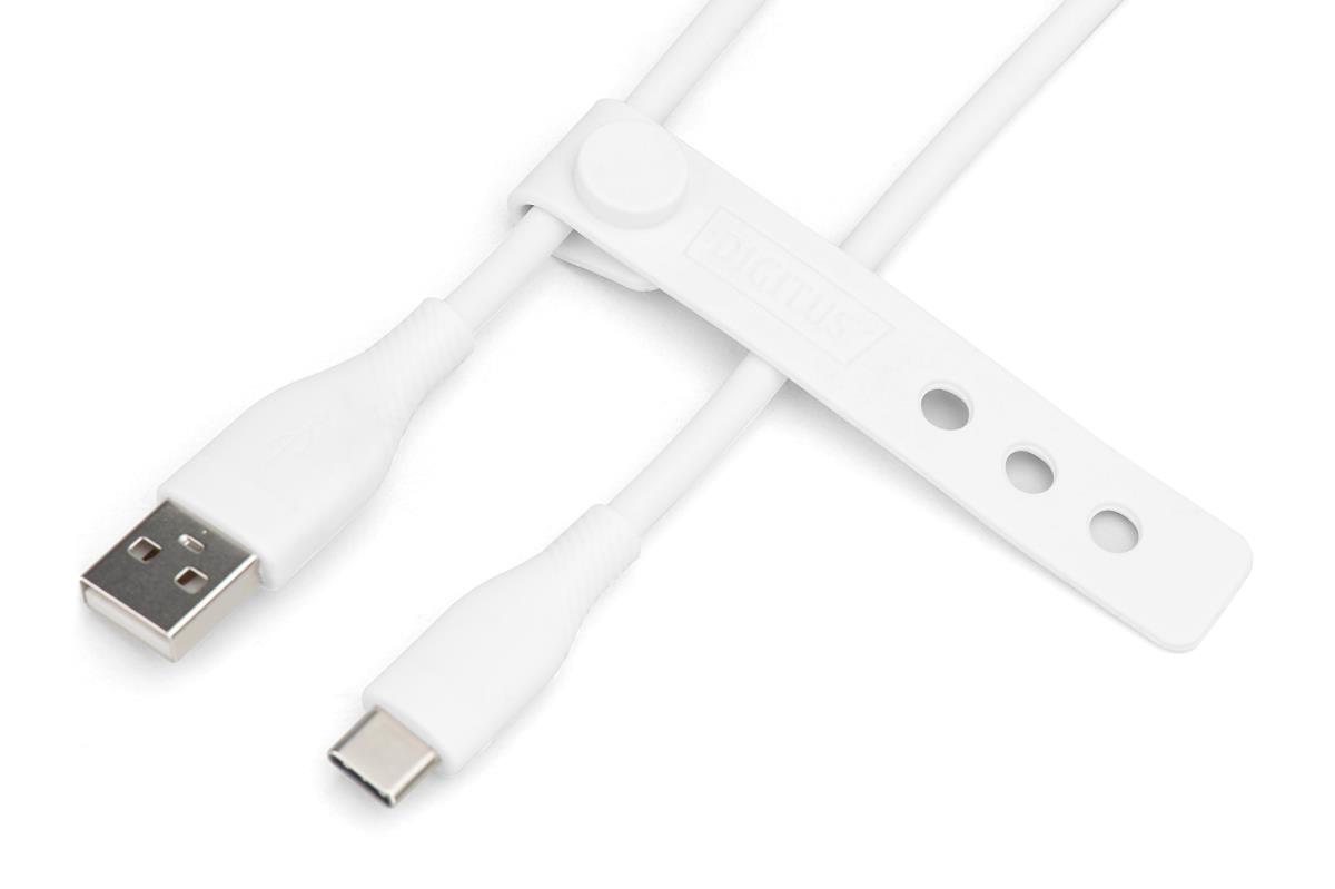 EU Product - USB 2.0 Kabel Typ C -A Silikon St/St 0,5m       wei� thumbnail