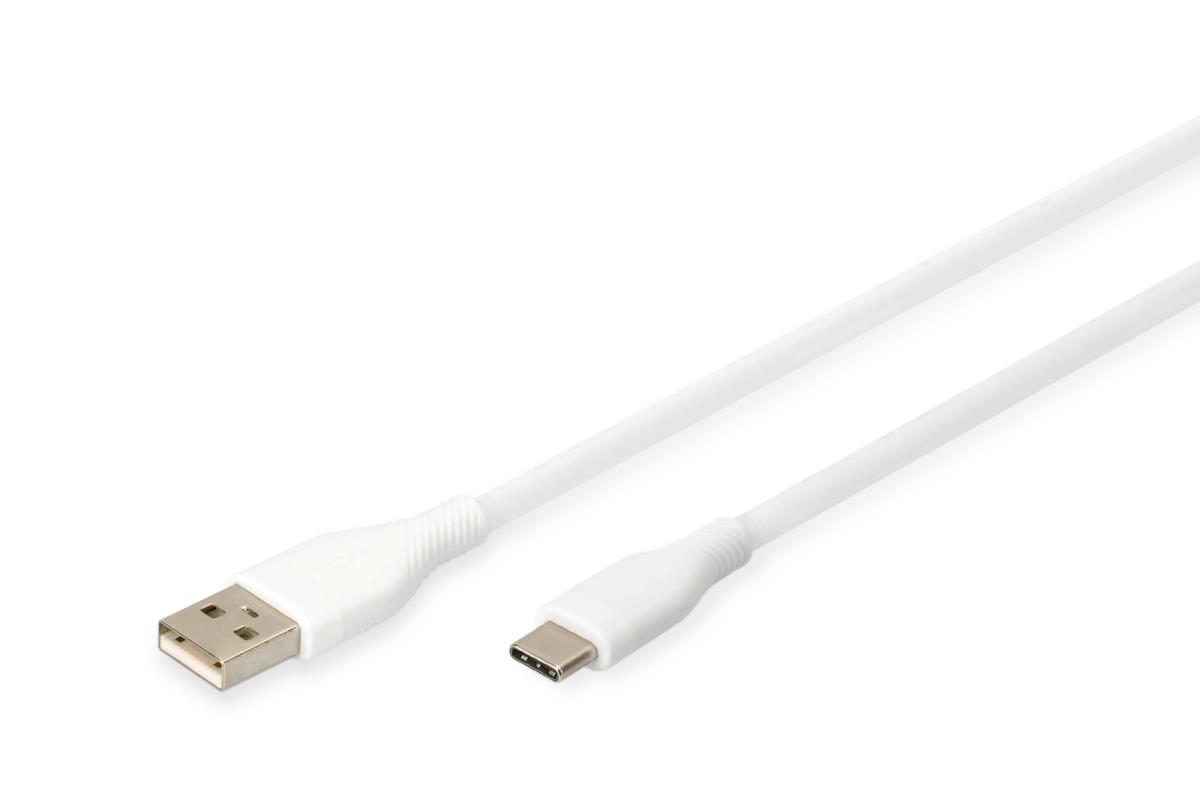 EU Product - USB 2.0 Kabel Typ C -A Silikon St/St 2m         wei� thumbnail