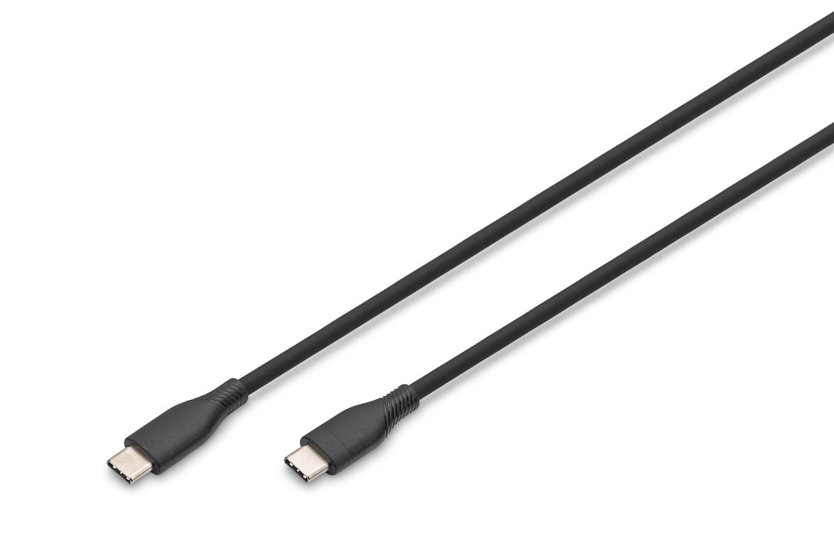 EU Product - USB 2.0 Kabel Typ C -C Silikon St/St 0,5m    schwarz thumbnail