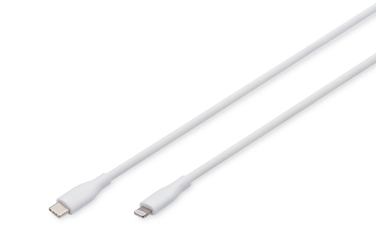EU Product - USB 2.0 Kabel Typ C-Lightning Silikon 1m MFI    wei� thumbnail