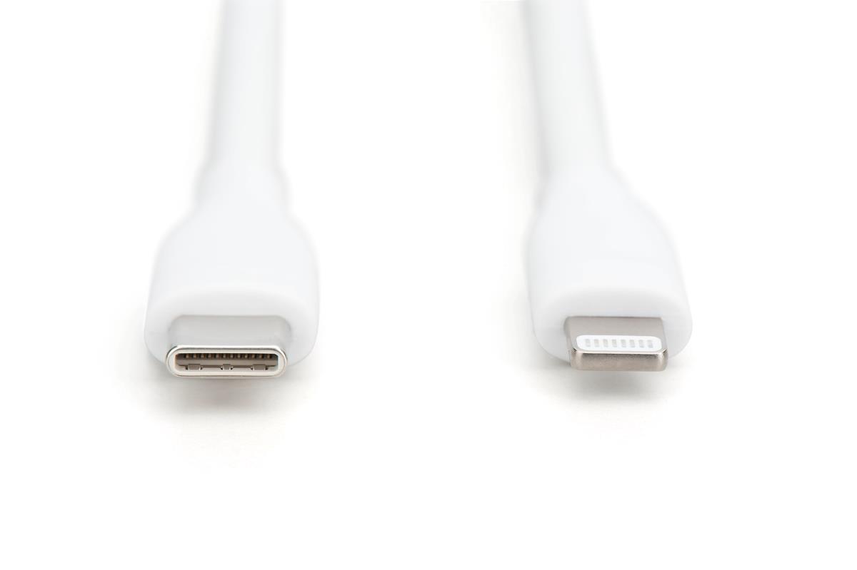 EU Product - USB 2.0 Kabel Typ C-Lightning Silikon 1m MFI    wei� thumbnail