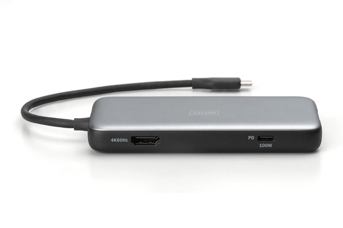 EU Product - Docking USB-C->HDMI,USB3.2,RJ45,SD,MicroSD,PD Alu si thumbnail