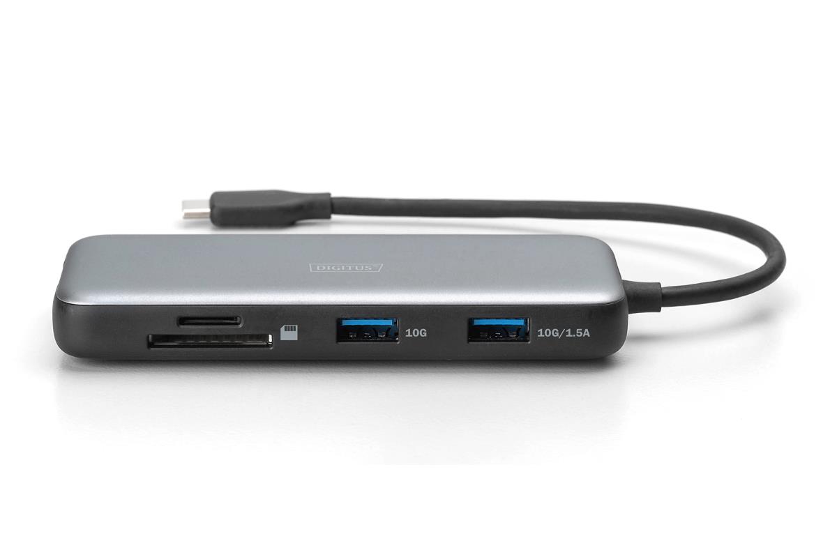 EU Product - Docking USB-C->HDMI,USB3.2,RJ45,SD,MicroSD,PD Alu si thumbnail